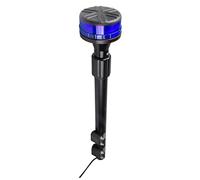 Ryme Automotive Rotatif LED d'urgence homologué 12 V-24 V bleu avertissement avec mât télescopique extensible de 650 mm à 1000 mm pour motos