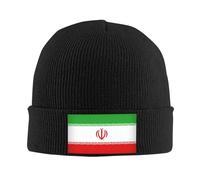 RYMHSKYBC Drapeau de l’Iran Motif Casquette tricotée Mode Bonnet Bonnet Automne-Hiver Outdoor Bonnets pour Hommes, Femmes Adultes