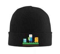 RYMHSKYBC Pixel Aventure Dessin animé Anime Moments drôles Bonnets tricotés Automne Hiver Crânes Bonnets Femme Homme en Acrylique Cunque décontracté