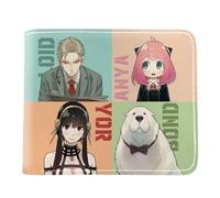 RYNDEX SP-Y×FAMI-LY Portefeuille Enfant Garcon, Porte-Carte Animé Plié à La Mode, Ado Bourse pour Les Fans de Cartoon(Color:Multicolor 4)