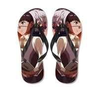 RYNDEX Tok-yo Gho-ul Tongs Pour Homme, Antidérapant Claquettes Anime, Chaussures de Plage & Piscine Anime(Multicolor 10,39-40EU)