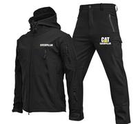 RYNDEX Uniforme Tactique Homme Ca.ter-Pillar, Chemise et Pantalon, Militaire pour Hommes avec Poches(Black,M)