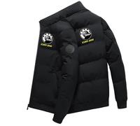 RYNDEX Veste Homme Hiver C.a.n-a.m, Veste d'Extérieur Courte, Doudoune Duvet Idéal pour Le Weekend, Doudounes(Black,S)