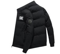 RYNDEX Veste Homme Hiver Ca.ter-Pillar, Doudounes de Randonnée, Veste Matelassée pour la Randonnée et Le voy.Age, Doudounes(Black,XL)