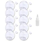 RynoPulse Kit DIY De Peau De Balle Antistress Blanche Laiteuse, 10 PièCes De Peau De Balle à Pression Vierge pour Bricolage, Sensoriel & Soulagement du Stress, avec Peau Vide, Couvercle, Colle