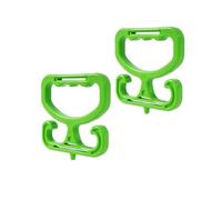 RynoPulse Lot de 2 porte-sacs multi-usages robustes avec poignée anti-étranglement, prise en main confortable pour transporter des seaux d'épicerie, Vert, 10CM