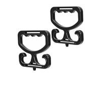 RynoPulse Lot de 2 porte-sacs multi-usages robustes avec poignée anti-étranglement, prise en main confortable pour transporter des seaux d'épicerie, Noir , 10CM