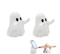 RynoPulse Lot de 2 porte-stylos en résine effrayants pour Halloween, support à crayons amusant pour bureau, organiseur de crayons fantôme, joli support de pinceaux parfait pour le bureau ou la maison