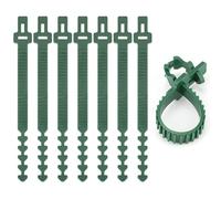 RynoPulse Lot de 8 clips pour plantes grimpantes, sangles d'attaches d'arbres pour arbustes, clips de support pour plantes, attaches réglables de 24 cm