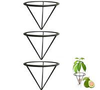 RynoPulse Support de démarrage de graines d'avocat, support de culture d'avocat, support triangulaire en métal pour la culture, petit vase large pour les amis, la famille, les amateurs de jardinage (B