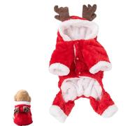 RynoPulse Tenue de Noël pour chien, pull de Noël pour chien, costume de renne pour chien, costume d'elfe pour animal de compagnie, sweat à capuche pour chiens de petite, moyenne et grande taille