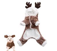 RynoPulse Tenue de Noël pour chien, pull de Noël pour chien, costume de renne pour chien, costume d'elfe pour animal de compagnie, sweat à capuche pour chiens de petite, moyenne et grande taille