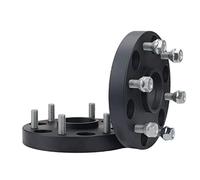 Rynplex 2 pièces PCD 6x135 CB 87.1mm en alliage d'aluminium, entretoise de roue forgée CNC, for ford, for F-150, M14x2.0 Kit de cale d'espacement de roue de voiture(BLACK 35mm)