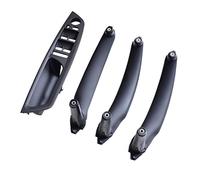 Rynplex 4 pièces/ensemble LHD Kit de poignées de traction de porte conducteur gauche pièces de rechange intérieures automobiles, for BMW, for X5 X6 E70 E71 2007-2013(Black 4Pcs LHD)