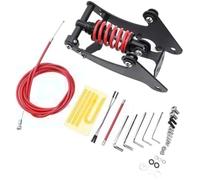 Rynplex Amortisseur arrière, pour Xiaomi, pour Scooter électrique M365 1S Pro1 Pro2, Remplacement de Suspension en Acier, Noir/Rouge 78 mm 92 Ressort de Suspension Avant