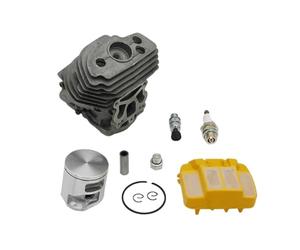 Rynplex Ensemble de filtre à air piston cylindre 43MM 46MM, for Husqvarna, 545 550 555 560 562, JONSERED, CS2252 CS2260, pièce tronçonneuse jardin Filtre à air(HUS560 46MM)