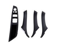 Rynplex Ensemble de poignées de traction de garniture de panneau d'accoudoir de porte intérieure, for BMW, for série 5 F10 F11 F18 520i 523i 525i 528i 535i(Black LHD 4PCS)