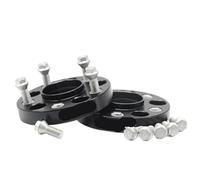 Rynplex Entretoises de roue 2 pièces adaptées 25/30/35/40mm 5x112 66.6mm, for, nouvelle voiture M15x12.5 Kit de cale d'espacement de roue de voiture(BLACK 2PCS 40MM)