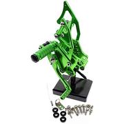 Rynplex for, YZF R3 MT03 2014 2020 2019 2018 2017 2016 Repose-pieds de moto en alliage d'aluminium CNC Pédale arrière Ensemble Pédale de moto(Green)