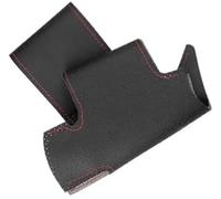 Rynplex Housse de Volant Voiture, pour Logan 1 Sandero Symbol, pour Clio Twingo, pour Lada Largus Almera 3 G15 enveloppe de poignée de Volant de Voiture(Black Red Line)