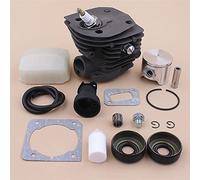 Rynplex Kit cylindre-piston 44 mm, for Husqvarna 346XP 350 351 353, ligne de filtre à air, joint d'huile, tronçonneuse d'admission 503869971 Kit de roulements de vilebrequin pour tronçonneuse