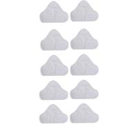 Rynplex Lot de 10 tampons rechange en microfibre for balai vapeur, for H2O Mop X5 à traînée triangulaire Pièce de rechange pour nettoyeur vapeur