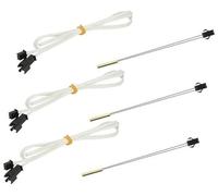 Rynplex Lot de 3 capteurs thermistance NTC100K for imprimante 3D, capteur température avec câble 3950, tête en laiton, terminal SM Capteur de température pour imprimante 3D(BLACK (1M) US)