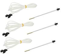 Rynplex Lot de 3 capteurs thermistance NTC100K for imprimante 3D, capteur température avec câble 3950, tête en laiton, terminal SM Capteur de température pour imprimante 3D(BLACK 2M US)