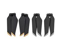 Rynplex Lot de 4 hélices à faible bruit, lame dégagement rapide, ventilateur réduction 8743, pièces drone, accessoire vis, for DJI, for Mavic 2 /, for Pro Zoom Hélices de drone(2 Silver and 2 Gold)