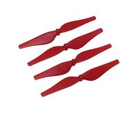 Rynplex Lot de 4 hélices for drone, pièces rechange durables, stables, à dégagement rapide, accessoires lame, hélice Tello, for DJI Hélices de drone(Rot)