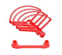 Rynplex Lot de 4 protecteurs d'hélice for drone, accessoires lame, Fens, vis à ailettes, couvercle dégagement rapide, kit protection, for DJI, for Mavic, for MINI Hélices de drone(Bundle A red)