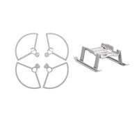 Rynplex Lot de 4 protecteurs d'hélice for drone, accessoires lame, Fens, vis à ailettes, couvercle dégagement rapide, kit protection, for DJI, for Mavic, for MINI Hélices de drone(Bundle B grey)
