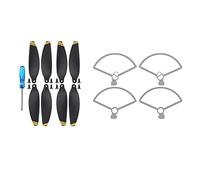 Rynplex Lot de 4 protecteurs d'hélice for drone, accessoires lame, Fens, vis à ailettes, couvercle dégagement rapide, kit protection, for DJI, for Mavic, for MINI Hélices de drone(Bundle C gold)