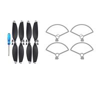 Rynplex Lot de 4 protecteurs d'hélice for drone, accessoires lame, Fens, vis à ailettes, couvercle dégagement rapide, kit protection, for DJI, for Mavic, for MINI Hélices de drone(Bundle C silver)