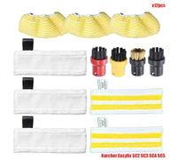 Rynplex Nouveaux chiffons en microfibre for balai à vapeur, brosse tête, accessoires for aspirateur main EasyFix SC2 SC3 SC4 SC5, grattoir verre Pièces détachées pour nettoyeur vapeur(Set15)