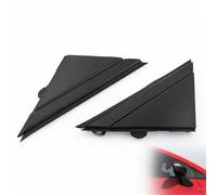 Rynplex Paire de Coques de Drapeau de Rétroviseur de Porte pour Fiat 500 2012-2017, Cache Gauche et Droit en ABS Noir, Pièce de Remplacement 1SH17KX7AA