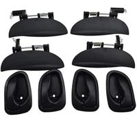 Rynplex Poignée de porte intérieure, pour Hyundai Atos Sanatro 1997-2005, poignées extérieures intérieures pour avant arrière gauche droite Panneau de garniture de clé intérieure(BLACK Full Set 8pcs)