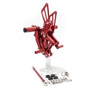 Rynplex Repose-pieds arrière de moto for CBR150 CBR125 CBR 125 150 2011 2012 2013 2014 2015 2016 2017 réglables en aluminium Pédale de moto(Rot)
