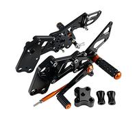 Rynplex Repose-pieds arrière RC 390 125 200 2014 2015 2016 2017 2018 2019 2020 Réglable Gauche Droite Ensemble Arrière Moteur Pédale de moto(Schwarz)