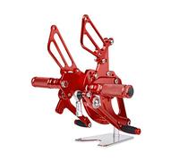 Rynplex Repose-pieds arrière réglables en aluminium CNC for moto, gauche et droite, ensemble de repose-pieds CBR250RR CBR 250 RR 2017-2018 Pédale de moto(Rot)