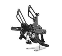 Rynplex Repose-pieds arrière réglables en aluminium CNC for moto, gauche et droite, ensemble de repose-pieds CBR250RR CBR 250 RR 2017-2018 Pédale de moto(Schwarz)