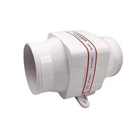Rynplex Souffleur d'air de cale Marin en Ligne avec Tuyau 4 Pouces 12 V 270 CFM for Bateau et Camping-Car Blanc Ventilateur de Refroidissement pour Compartiment Moteur de Bateau