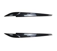 Rynplex Sourcils et paupières for phares de Voiture, for X5 X6 F15 F16 2014-2018, Garniture décorative en Fibre de Carbone Noir Brillant Autocollant de Protection pour phares(Carbon Fiber Style)
