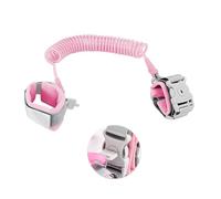 Rynvarl Bracelet Sécurité Enfant Anti Perdu 2,5M avec Clé, Laisse Enfant Poignet de 360° Rotation, Anti-perdu Poignet Ceinture, harnais enfant pour Voyage, Rue, Parc - Rose