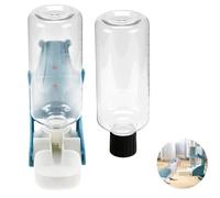 Rynvarl Distributeur d'eau et Nourriture Automatique pour Oiseaux, Abreuvoir 500ml,pour Perruches, Perroquets, Canaris, Rongeurs - Facile à Installer et Nettoyer, Anti-Fuite, Double Réservoir, Bleu