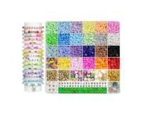 Rynzo Kits de perles DIY Kit de création bracelets en perles d'argile, 6 100 pièces
