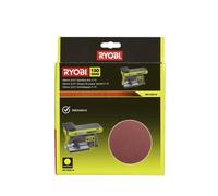 RYOBI - 10 disques diam. 150 mm autocollants grain 80 pour ponceuse à bande et à disque RBDS4601G - SD150A10