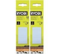 RYOBI - 12 Bâtons de Colle 7mm - RACGS7-12 - Colle Transparente, Basse Température (Lot de 2)