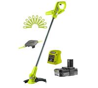 RYOBI 18 V One+ Débroussailleuse à Batterie RY18LT23A-120P, Largeur de Coupe 23 cm avec Lame en Plastique, INCL. 1 x 18 V 2,0 Ah Lithium+ Batterie et Chargeur