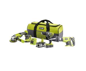 Ryobi 18V ONE+ Set combo R18CK4E-242S (8 pièces)
